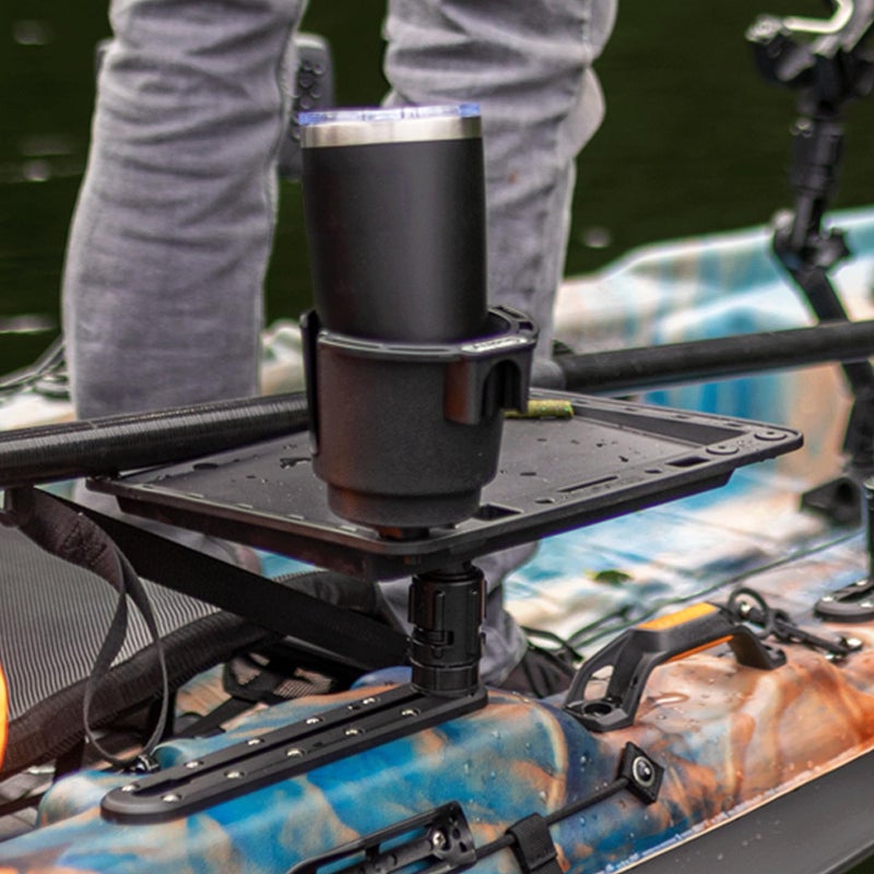 Scotty #311-BK Cup Holder with Rod Holder Post and Bulkhead Black - Image 2